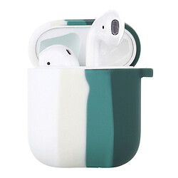 Чехол (накладка) Apple AirPods / AirPods 2, Epik Colorfull, Белый, Зеленый