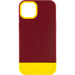 Чохол (накладка) Apple iPhone 13, Epik Bichromatic, Burgundy, Жовтий, Коричневий