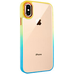 Чехол (накладка) Apple iPhone XS Max, Epik Fresh sip, Бирюзовый, Оранжевый