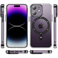 Чехол (накладка) Apple iPhone 12, Epik Colorful, MagSafe, Прозрачный, Черный - № 2