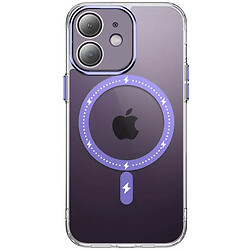 Чехол (накладка) Apple iPhone 12, Epik Colorful, MagSafe, Прозрачный, Фиолетовый