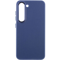 Чохол (накладка) Samsung S911 Galaxy S23, Epik Leather Metal Style, Navy Blue, Синій