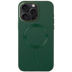 Чохол (накладка) Apple iPhone 12 / iPhone 12 Pro, Epik Leather Metal Style, Pine Green, MagSafe, Зелений