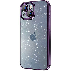 Чохол (накладка) Apple iPhone 14, Epik Glittershine, Фіолетовий