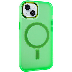 Чохол (накладка) Apple iPhone 13, Epik Lily, Neon Green, MagSafe, Зелений