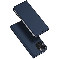 Чохол (книжка) Apple iPhone 16 Pro, Dux Ducis Business card holder, Синій