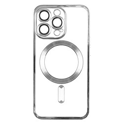 Чохол (накладка) Apple iPhone 16, Metallic Full Camera, MagSafe, Срібний