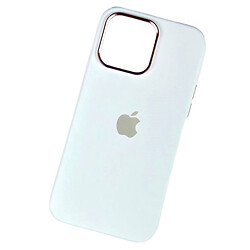 Чехол (накладка) Apple iPhone 12 / iPhone 12 Pro, Premium Silicone Case Metal AG, MagSafe, Белый