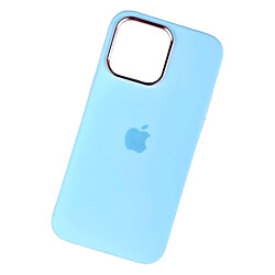 Чохол (накладка) Apple iPhone 13 / iPhone 13 Pro, Premium Silicone Case Metal AG, MagSafe, Блакитний