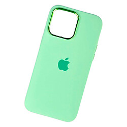 Чехол (накладка) Apple iPhone 13 / iPhone 13 Pro, Premium Silicone Case Metal AG, MagSafe, Light Green, Зеленый