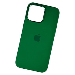 Чехол (накладка) Apple iPhone 13 / iPhone 13 Pro, Premium Silicone Case Metal AG, MagSafe, Зеленый