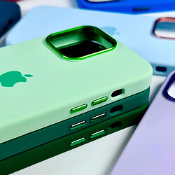 Чохол (накладка) Apple iPhone 14 Pro Max, Premium Silicone Case Metal AG, Dark Green, MagSafe, Зелений - № 3
