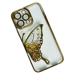 Чехол (накладка) Apple iPhone 11, Shining Butterflies, Золотой