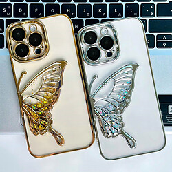 Чохол (накладка) Apple iPhone 14 Pro Max, Shining Butterflies, Золотий - № 5