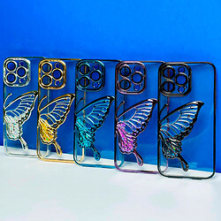 Чохол (накладка) Apple iPhone 14 Pro Max, Shining Butterflies, Золотий - № 6