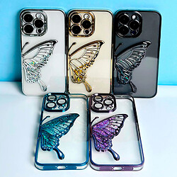 Чохол (накладка) Apple iPhone 14 Pro Max, Shining Butterflies, Золотий - № 7