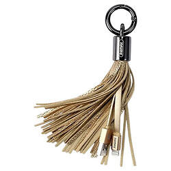 Кабель Remax RC-053i Tassel Ring Apple iPhone SE 2022 / iPhone 14 Pro Max / iPhone 14 Plus / iPhone 14 Pro / iPhone 14 / iPhone 13 Pro / iPhone 13 Mini / iPhone 13 / iPhone 13 Pro Max / iPhone 12 Mini / iPhone 12 Pro Max, Lightning, 0.15 м., Золотой