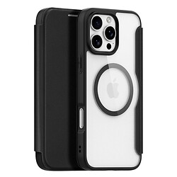 Чохол (книжка) Apple iPhone 16 Pro Max, Dux Ducis Skin X Pro, MagSafe, Чорний