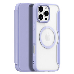 Чехол (книжка) Apple iPhone 16 Pro Max, Dux Ducis Skin X Pro, MagSafe, Фиолетовый