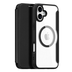 Чохол (книжка) Apple iPhone 16, Dux Ducis Skin X Pro, MagSafe, Чорний