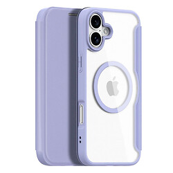 Чехол (книжка) Apple iPhone 16, Dux Ducis Skin X Pro, MagSafe, Фиолетовый