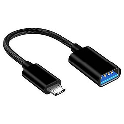 USB кабель LJ, MicroUSB, 0.15 м., Чорний