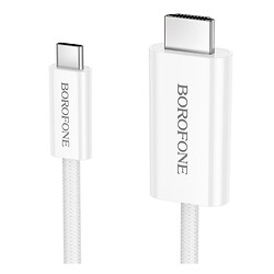 Кабель Borofone DH10, Type-C, HDMI, 1.8 м., Білий