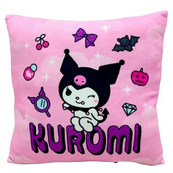 Подушка з принтом аніме "Куромі (Kuromi)", 25 см, Кoпиця