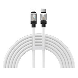 USB кабель Baseus CAKW000102 CoolPlay Apple iPhone 15 Plus / iPhone 15 Pro Max / iPhone 15 / iPhone 15 Pro / iPhone SE 2022 / iPhone 14 Pro Max / iPhone 14 Plus / iPhone 14 Pro / iPhone 14 / iPhone 13 Pro / iPhone 13 Mini, Lightning, 2.0 м., Білий