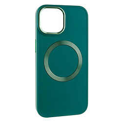 Чехол (накладка) Apple iPhone 15, Bonbon Metal Style, MagSafe, Army Green, Зеленый