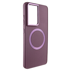 Чехол (накладка) Samsung S908 Galaxy S22 Ultra, Bonbon Metal Style, MagSafe, Plum, Бордовый