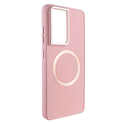 Чохол (накладка) Samsung S918 Galaxy S23 Ultra, Bonbon Metal Style, Light Pink, MagSafe, Рожевий