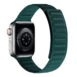 Ремінець Apple Watch 38 / Watch 40, Leather Link, Evergree, Зелений