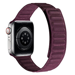 Ремінець Apple Watch 38 / Watch 40, Leather Link, Mulberry, Бордовий