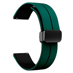 Ремінець універсальний, Silicone MAGNETIC LOCK, Green-Black, Зелений