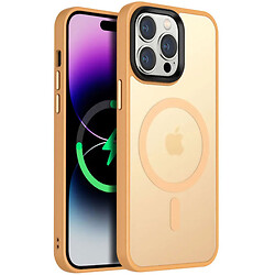 Чохол (накладка) Apple iPhone 12 / iPhone 12 Pro, Epik Metal Buttons Colorful, MagSafe, Персиковий