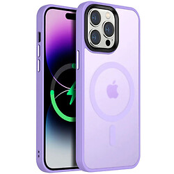 Чохол (накладка) Apple iPhone 12 / iPhone 12 Pro, Epik Metal Buttons Colorful, MagSafe, Бузковий