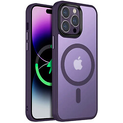 Чохол (накладка) Apple iPhone 12 / iPhone 12 Pro, Epik Metal Buttons Colorful, Dark Purple, MagSafe, Фіолетовий