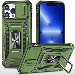 Чехол (накладка) Apple iPhone 12 / iPhone 12 Pro, Epik Camshield Army Ring, Army Green, Оливковый