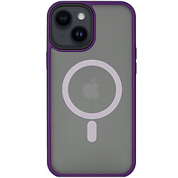 Чохол (накладка) Apple iPhone 14, Epik Metal Buttons, Dark Purple, MagSafe, Фіолетовий