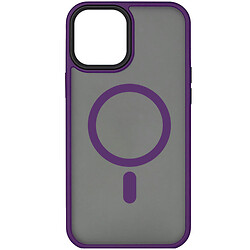 Чехол (накладка) Apple iPhone 15, Epik Metal Buttons, MagSafe, Dark Purple, Фиолетовый