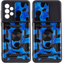 Чохол (накладка) Samsung A736 Galaxy A73 5G, Epik Camshield Serge Ring Camo, Army Blue, Синій