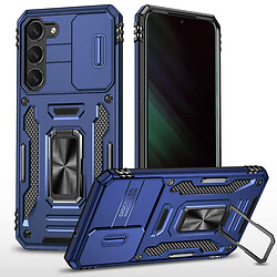 Чохол (накладка) Samsung G991 Galaxy S21, Epik Camshield Army Ring, Navy, Синій