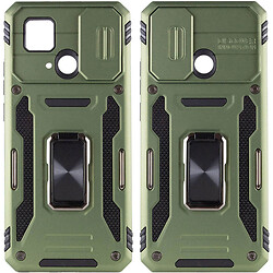 Чехол (накладка) Xiaomi Redmi 10C, Epik Camshield Army Ring, Army Green, Оливковый