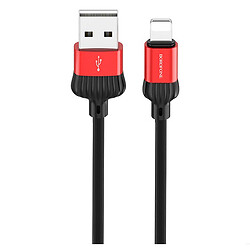 USB кабель Borofone BX28 Dignity Apple iPhone SE 2022 / iPhone 14 Pro Max / iPhone 14 Plus / iPhone 14 Pro / iPhone 14 / iPhone 13 Pro / iPhone 13 Mini / iPhone 13 / iPhone 13 Pro Max / iPhone 12 Mini / iPhone 12 Pro Max, Lightning, 1.0 м., Красный