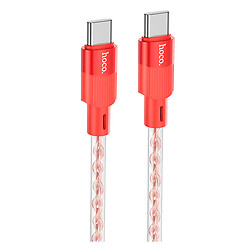 USB кабель Hoco X99 Crystal Junction, Type-C, 1.0 м., Червоний