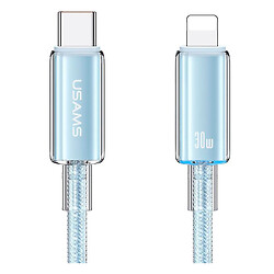 USB кабель Usams US-SJ659 Apple iPhone SE 2022 / iPhone 14 Pro Max / iPhone 14 Plus / iPhone 14 Pro / iPhone 14 / iPhone 13 Pro / iPhone 13 Mini / iPhone 13 / iPhone 13 Pro Max / iPhone 12 Mini / iPhone 12 Pro Max / iPhone 12 Pro, Lightning, 1.2 м., Синій