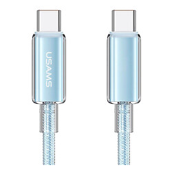 USB кабель Usams US-SJ660, Type-C, 1.2 м., Синій