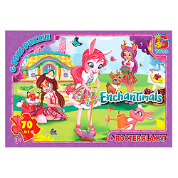 Пазлы из серии "Enchantimals", 70 эл., Gtoys