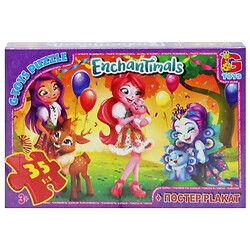 Пазли "Enchantimals" + постер, 35 ел., Gtoys